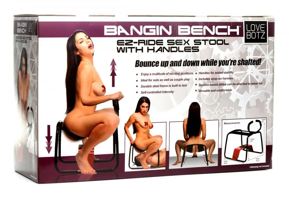 Bangin Bench EZ-Ride Sex Stool with Handles  Dungeon Furniture and Accessories