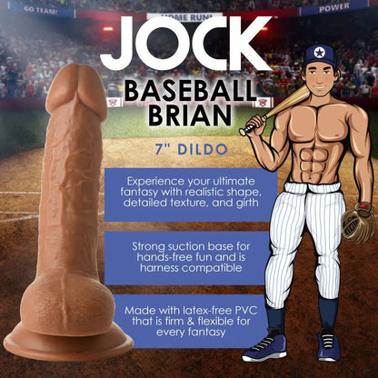 Baseball Brian 7 Inch Dildo  Dildos