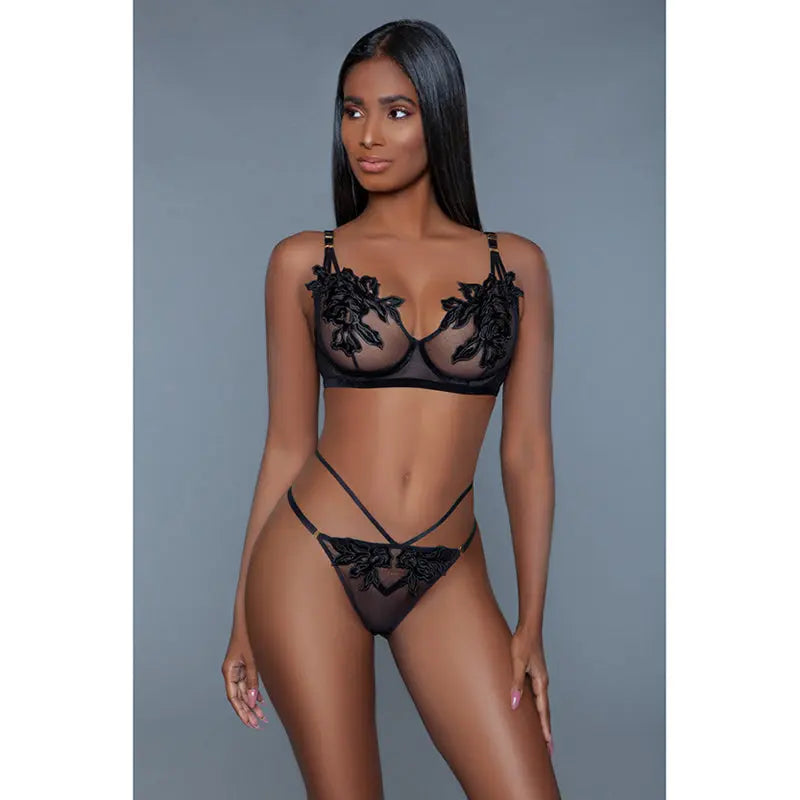 BeWicked Evangeline Set Black M/L  Lingerie - Bra and Panty sets