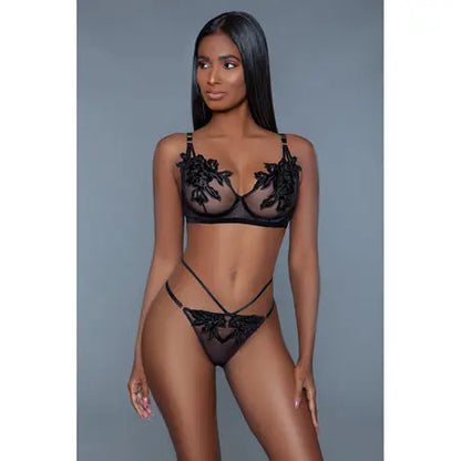 BeWicked Evangeline Set Black M/L  Lingerie - Bra and Panty sets