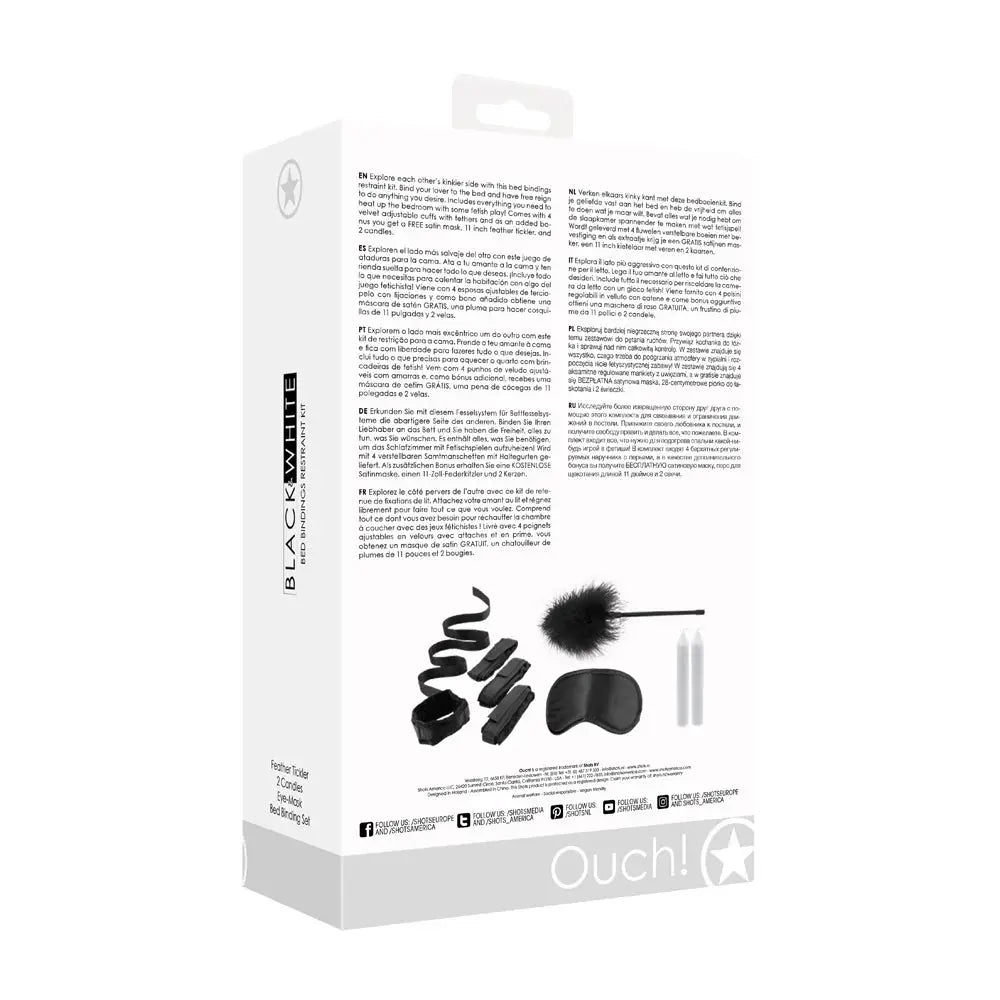 Bed Restraints BDSM Restraint Bondage Kit Black  Bed Restraint System