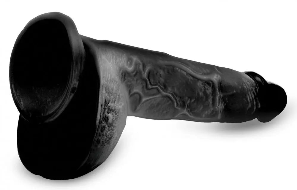 Beefy Brad 9 inch Suction Cup Dildo with Balls - Black  Suction Cup Dildos