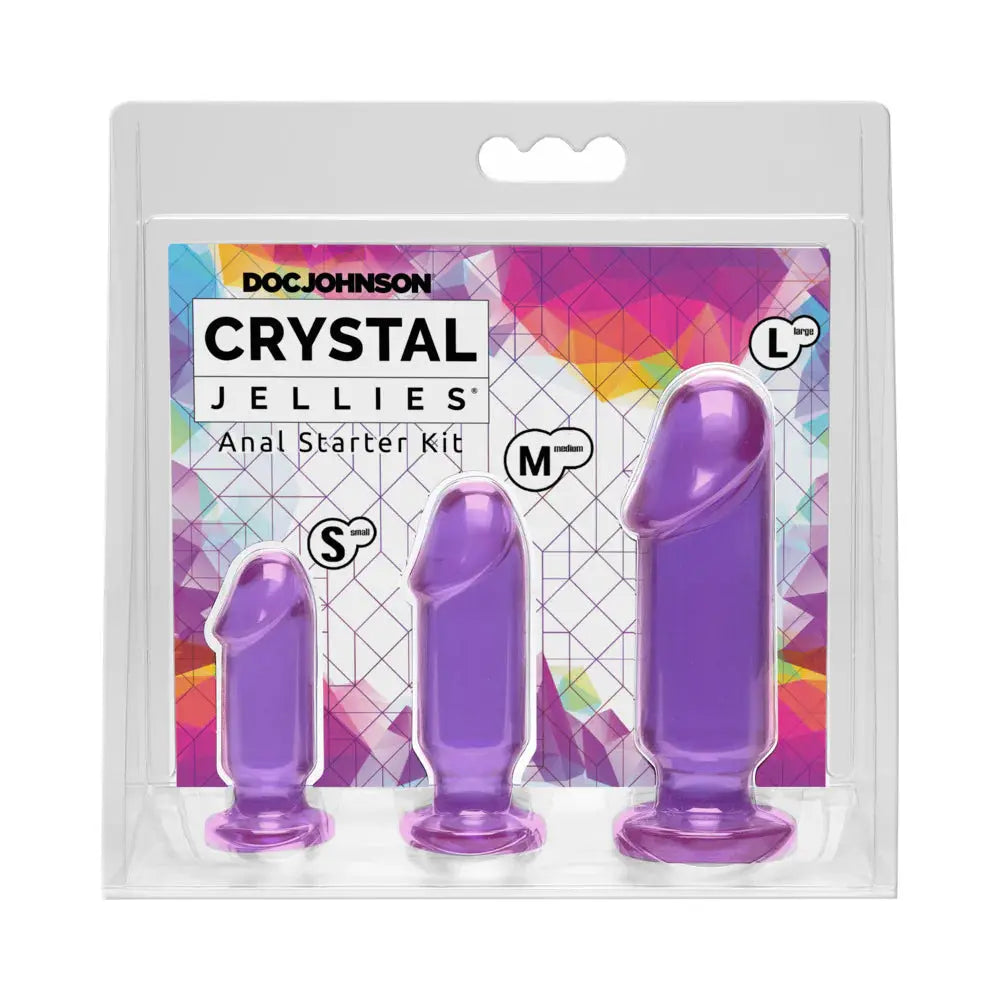 Beginner Anal Training Set Crystal Jellies – Anal Starter Kit Purple  Anal Training