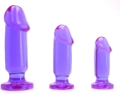 Beginner Anal Training Set Crystal Jellies – Anal Starter Kit Purple  Anal Training