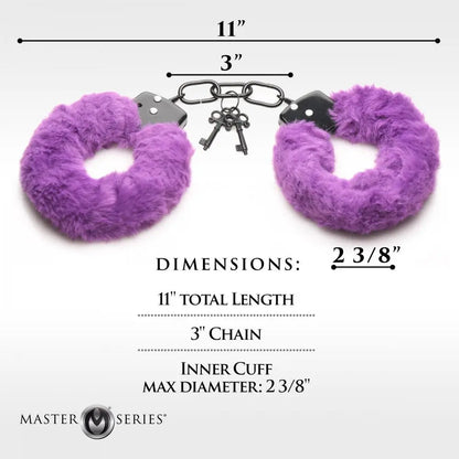 Beginner BDSM Cuffed in Fur Furry Sex Handcuffs Purple Bondage Restraints  Restraints and Cuffs