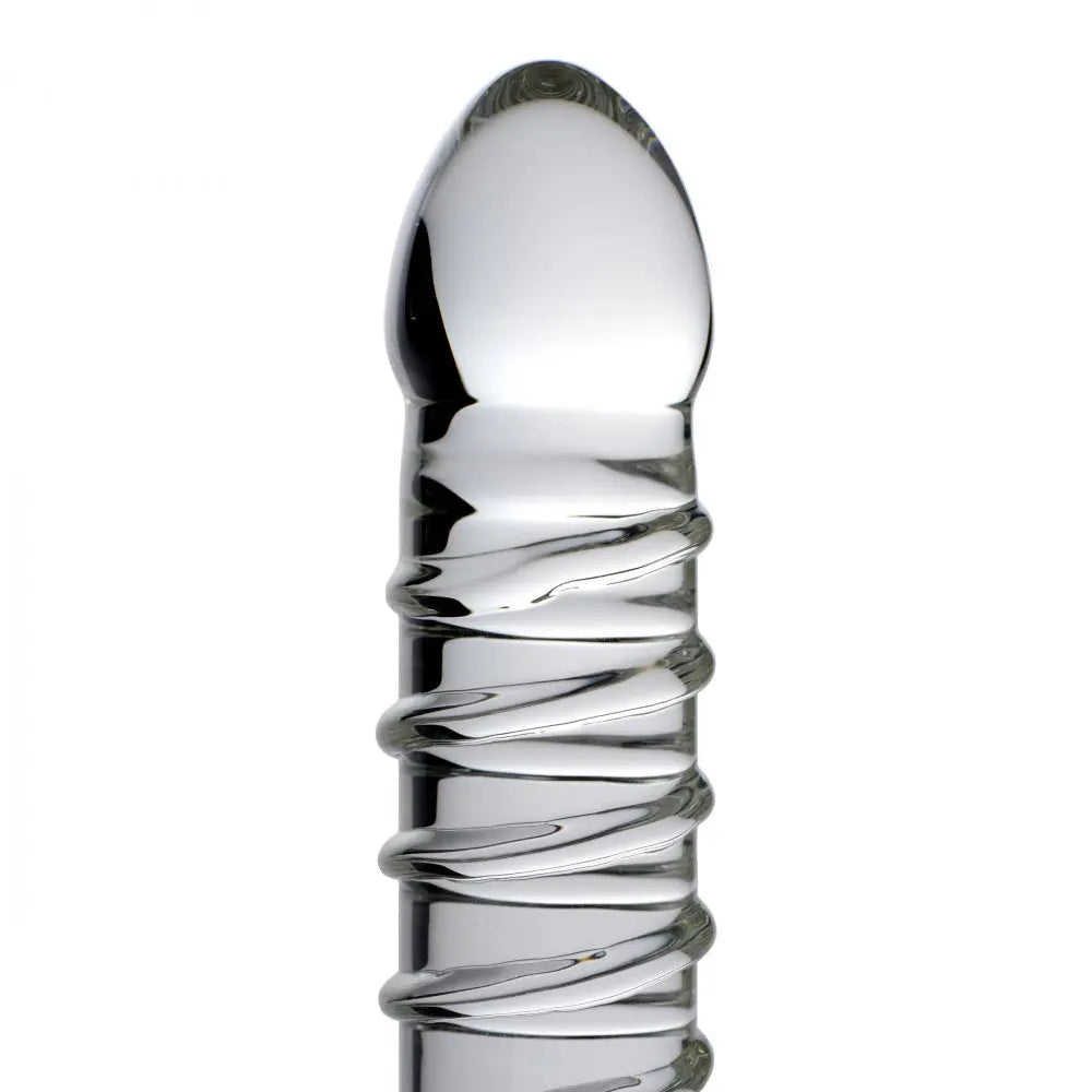 Behemoth Ribbed XL Dildo Large Anal Glass Dildo  Huge Dildos