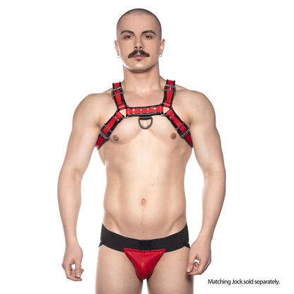 Best Selling Leather Bull Bondage Harness - Red XL  Bondage Harness