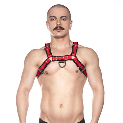 Best Selling Leather Bull Bondage Harness - Red XL  Bondage Harness