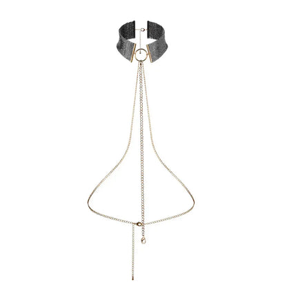 Bijoux Indiscrets Desir Metallique Mesh Collar Black  Collars and Leads