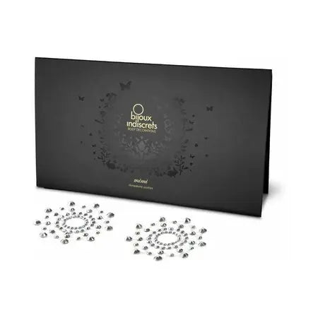 Bijoux Indiscrets Mimi Rhinestone Pasties Circles Crystal Clear  Lingerie - Pasties and Tassels