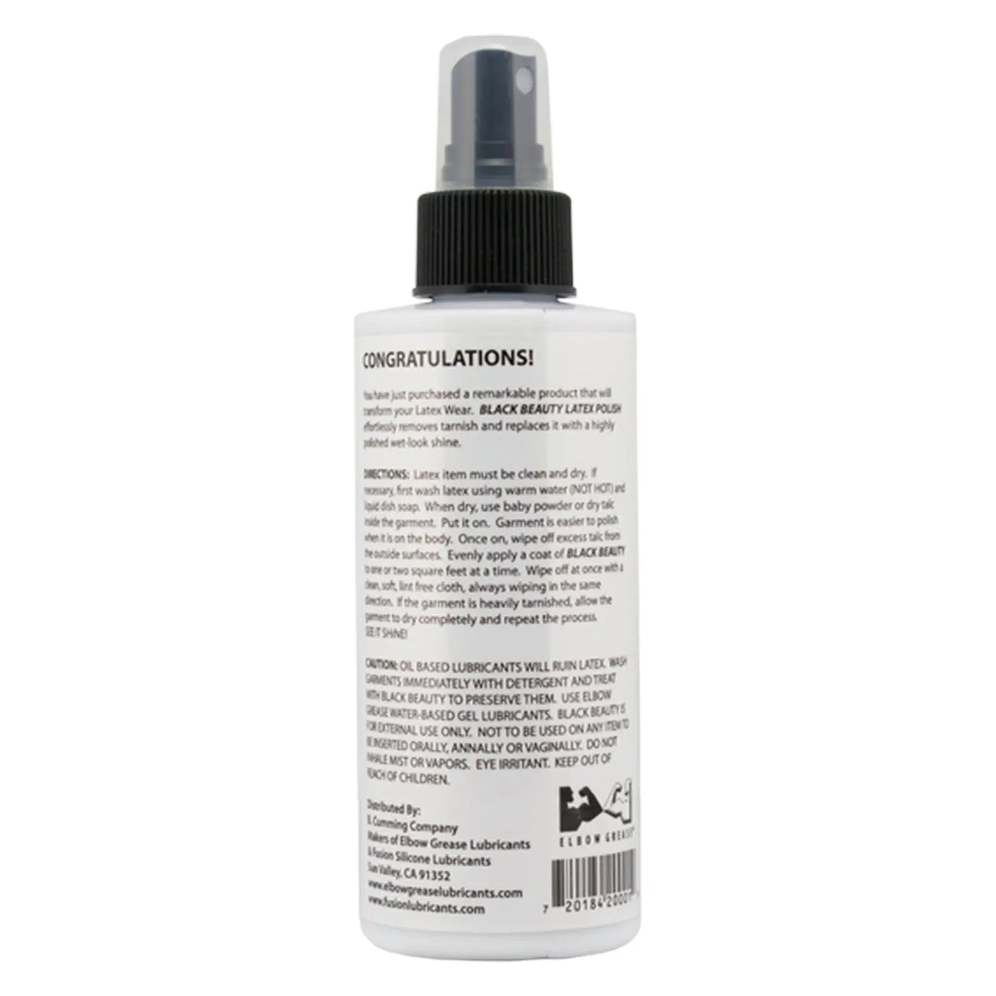 Black Beauty Latex Polish Spray Bottle - 7 oz  BDSM
