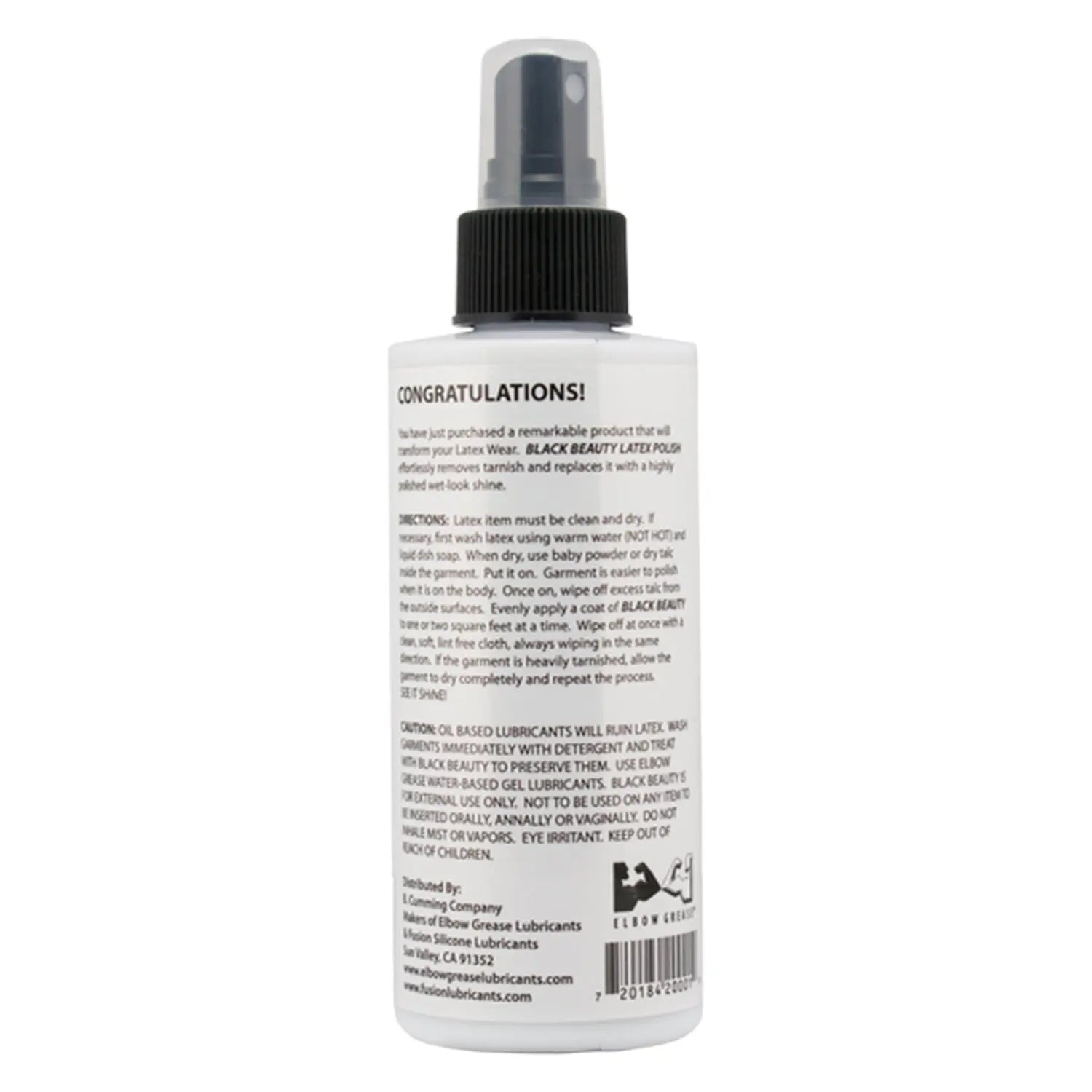 Black Beauty Latex Polish Spray Bottle - 7 oz  BDSM