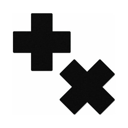Black Cross Nipple Pasties Pastease Crosses Pasties Black  Lingerie - Pasties and Tassels