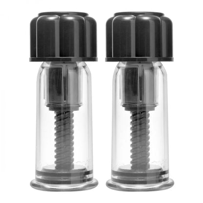 Black Maxxx Powerful Twist Nipple Suckers BDSM Nipple Toys  Nipple and Clit Toys