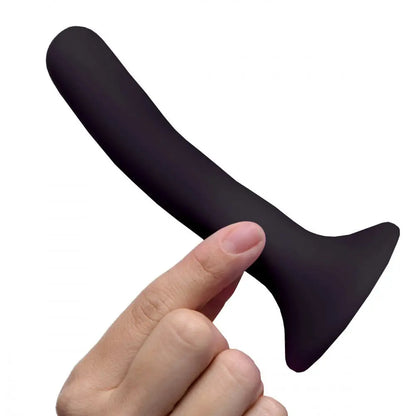 Black Silicone Slim Strap-On Dildo Sex Toy - Suction Cup Dildo Small  Dildos