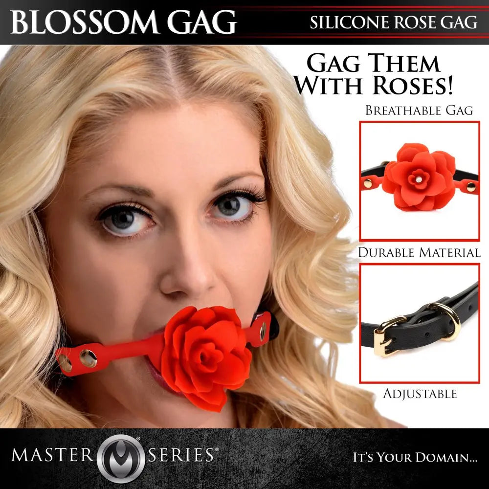 Blossom Silicone Breathable Rose BDSM Gag  Masks, Gags and Blindfolds