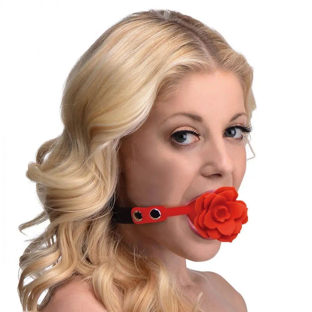 Blossom Silicone Breathable Rose BDSM Gag  Masks, Gags and Blindfolds