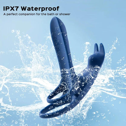 Blue Fox Vibrating Girth Enhancer Penis Sleeve Sex Toy for Men - Blue  Penis Extenders and Sleeves