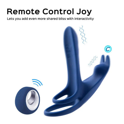 Blue Fox Vibrating Girth Enhancer Penis Sleeve Sex Toy for Men - Blue  Penis Extenders and Sleeves