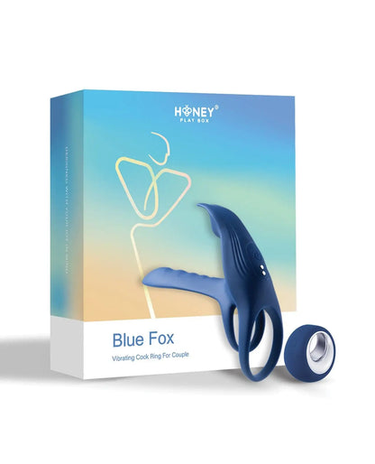 Blue Fox Vibrating Girth Enhancer Penis Sleeve Sex Toy for Men - Blue  Penis Extenders and Sleeves