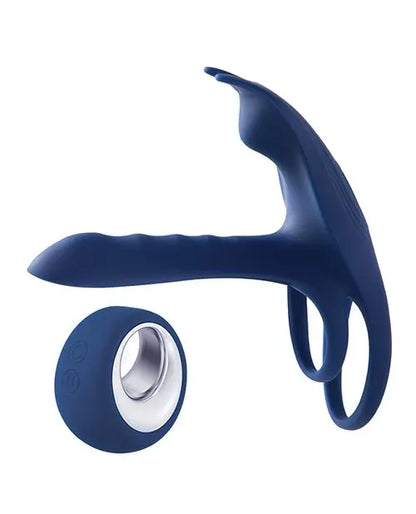 Blue Fox Vibrating Girth Enhancer Penis Sleeve Sex Toy for Men - Blue  Penis Extenders and Sleeves