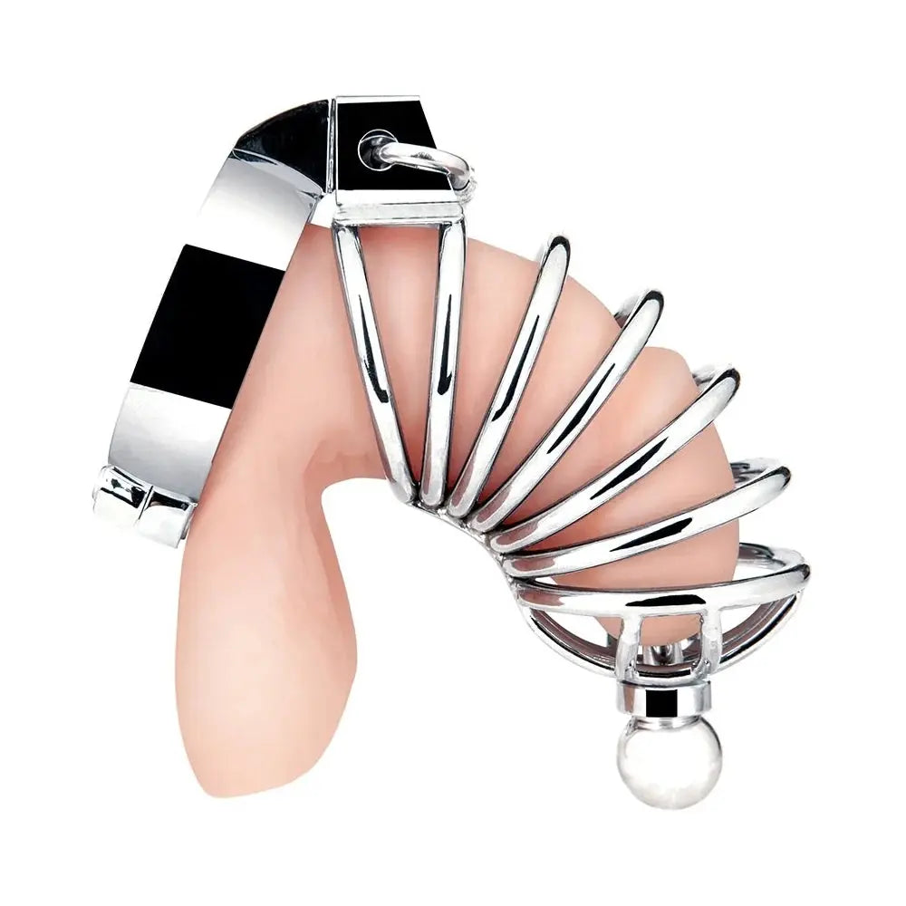 Blue Line Urethral Play Cock Cage  Chastity