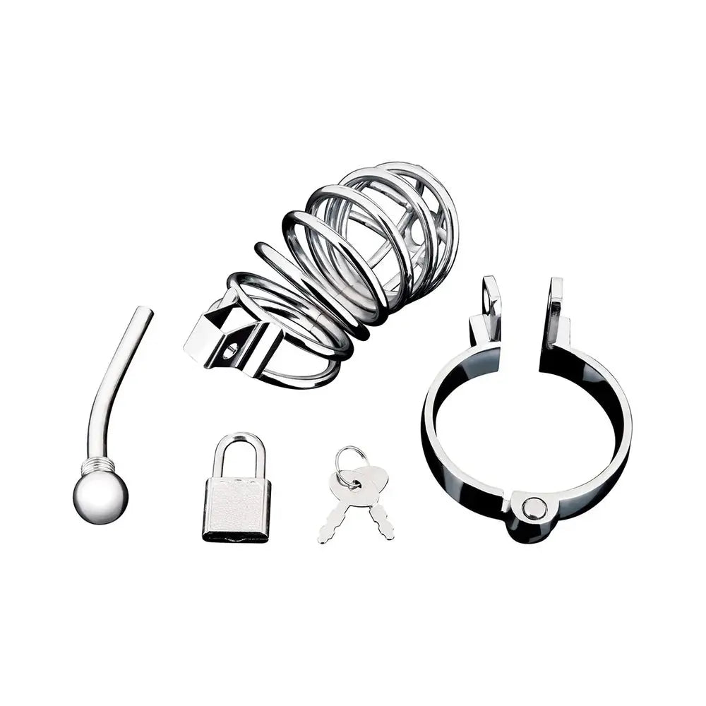 Blue Line Urethral Play Cock Cage  Chastity