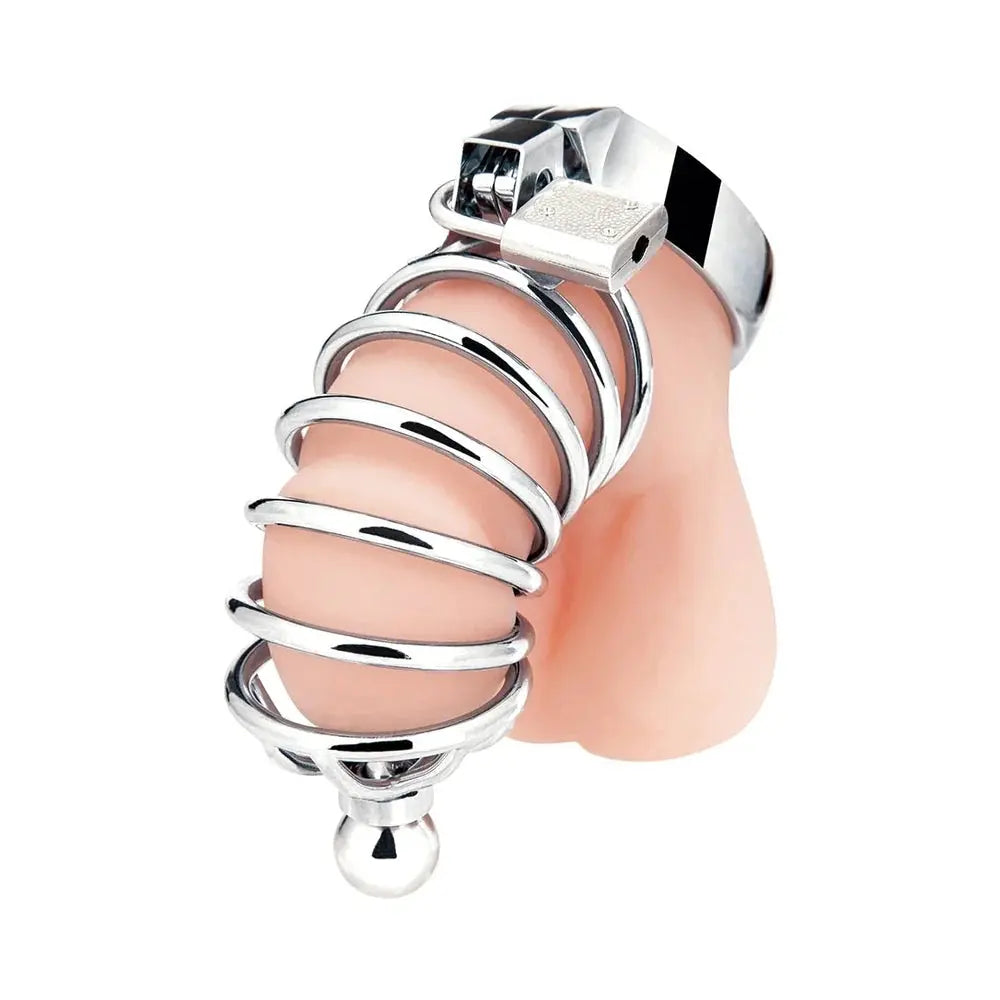 Blue Line Urethral Play Cock Cage  Chastity