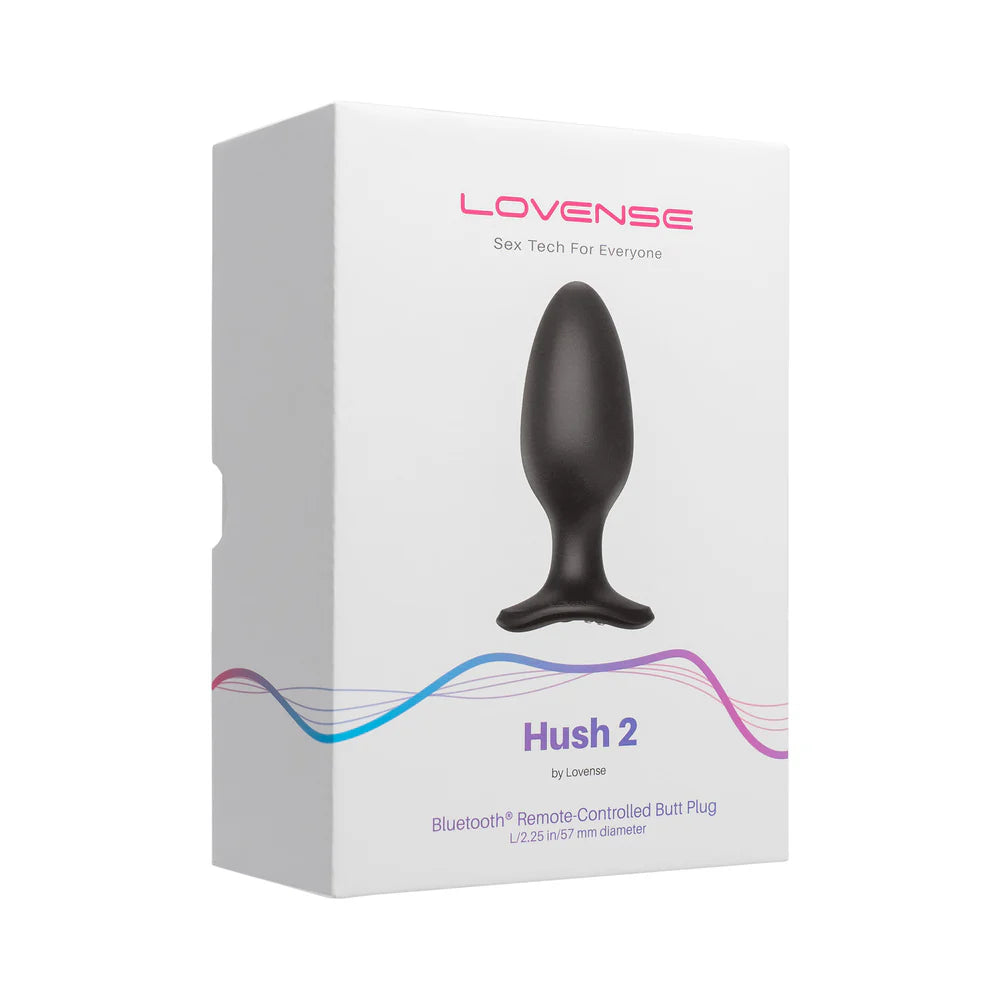 Bluetooth Butt Plug Sex Toy Lovense Hush 2 Remote-Controlled Anal Plug Vibrating L 2.25 inch  Anal