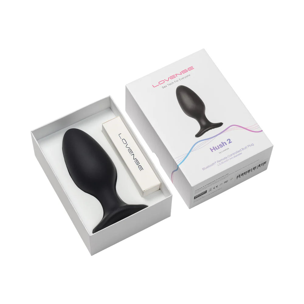 Bluetooth Butt Plug Sex Toy Lovense Hush 2 Remote-Controlled Anal Plug Vibrating L 2.25 inch  Anal