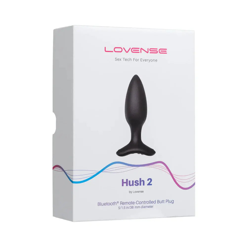 Bluetooth Butt Plug Sex Toy Lovense Hush 2 Remote-Controlled Anal Plug Vibrating S 1.5 in  Anal