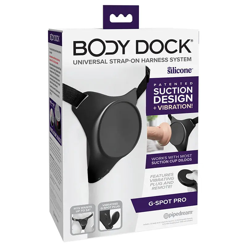 Body Dock G-Spot Pro Vibrating Silicone Strap-On Harness  Harnesses