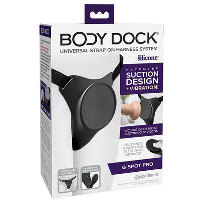 Body Dock G-Spot Pro Vibrating Silicone Strap-On Harness  Harnesses