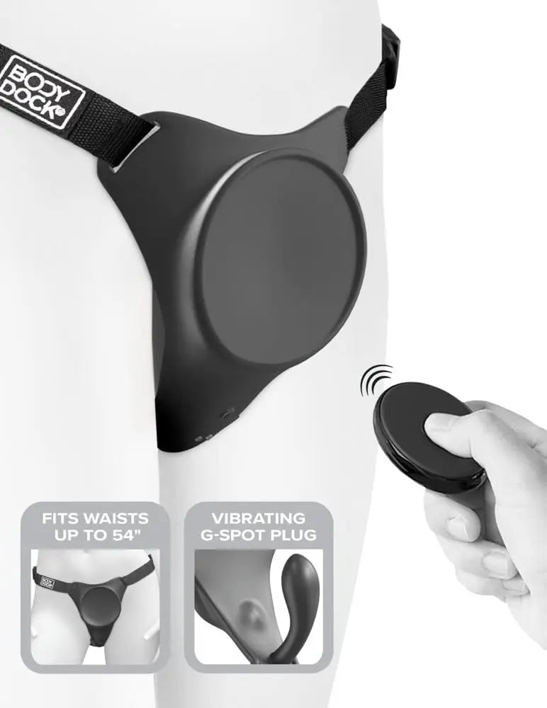 Body Dock G-Spot Pro Vibrating Silicone Strap-On Harness  Harnesses