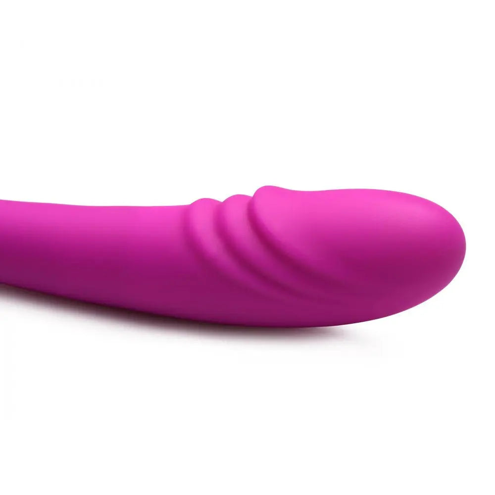 Body Safe Double Ended Dildo 7X Double Team Silicone Double Dildo with Remote  Vibrating Toys