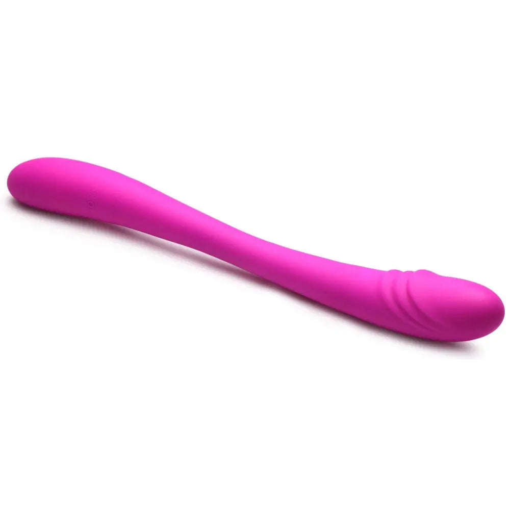 Body Safe Double Ended Dildo 7X Double Team Silicone Double Dildo with Remote  Vibrating Toys