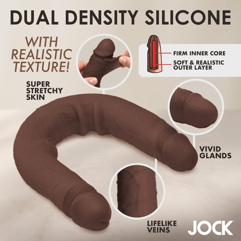 Body Safe Huge Dildo Silicone Double Dildo 17.75 Inch Double Dildo - Dark  Dildos