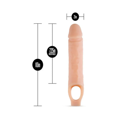 Body Safe Penis Sleeve 10 in. Silicone Cock Sheath Penis Extender Sling  Penis Extenders and Sleeves