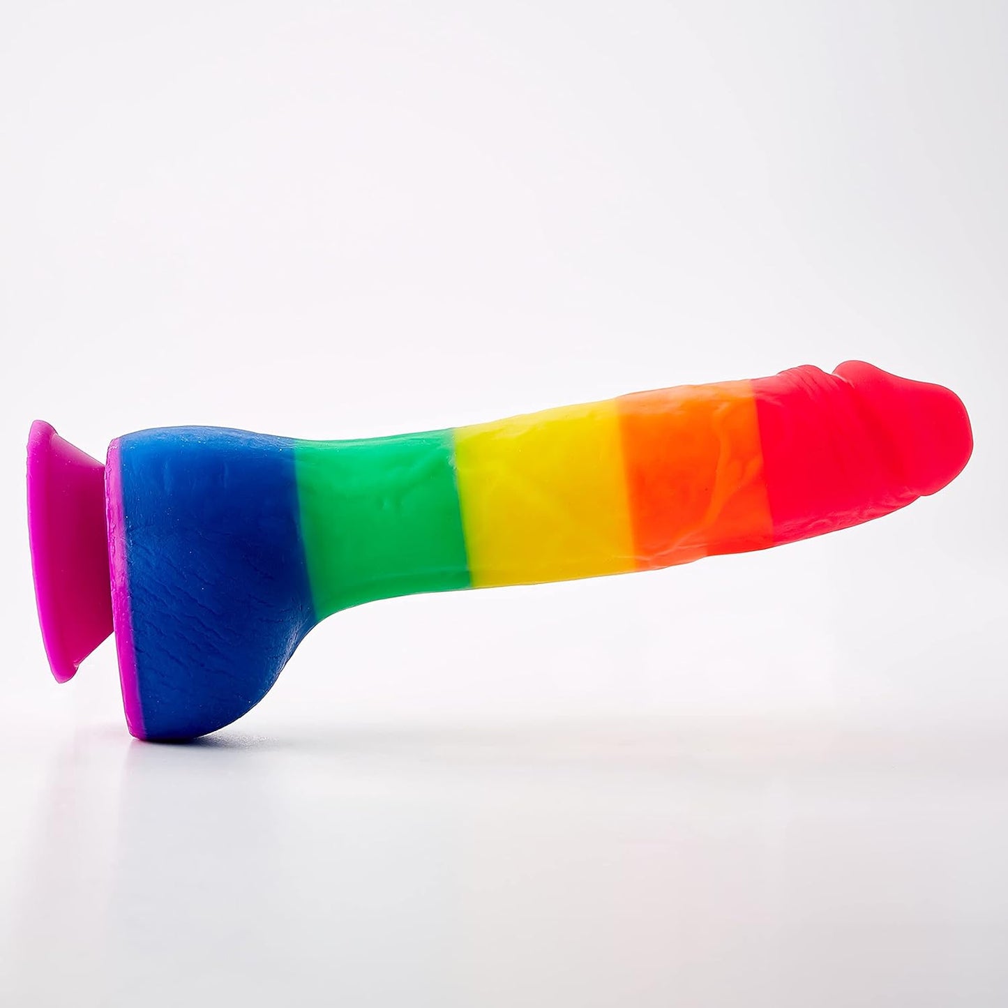 Body Safe Silicone Suction Cup Dildo Sex Toy Rainbow Pride Edition 8 in. Dildo  Dildos