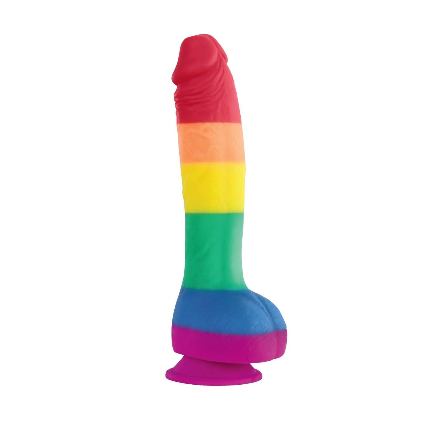 Body Safe Silicone Suction Cup Dildo Sex Toy Rainbow Pride Edition 8 in. Dildo  Dildos