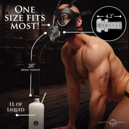 Bondage Breath Play Hood Overload Stroker Gas Mask Kit  Masks, Gags and Blindfolds