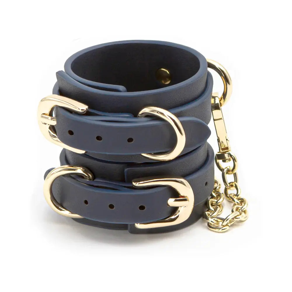 Bondage Couture Wrist Cuffs Blue  Fetish - Cuffs & Restraints