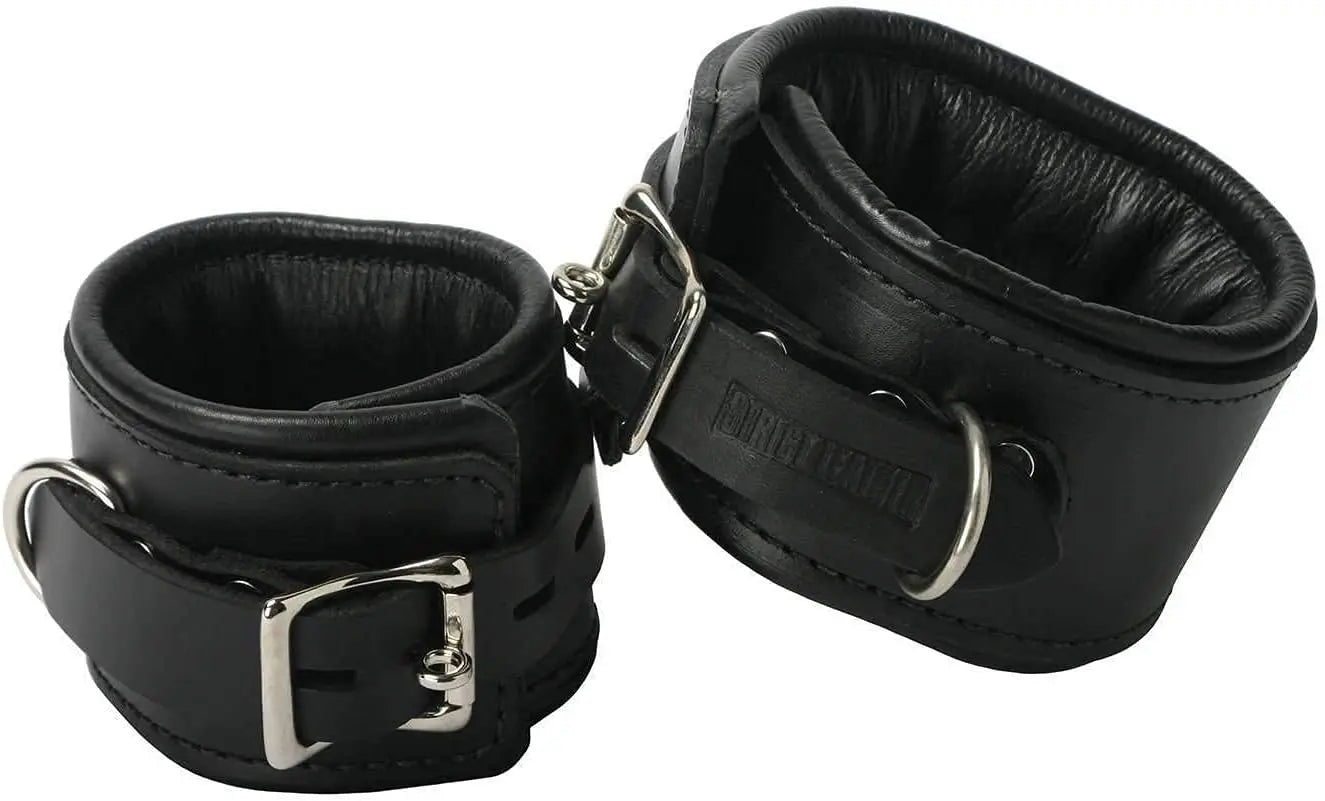 Bondage Cuffs BStrict Leather Padded Premium Locking Wrist Restraints  Bondage Gear