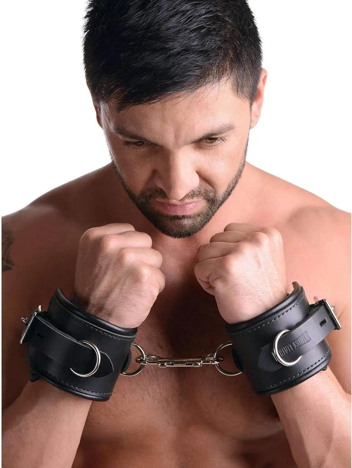 Bondage Cuffs BStrict Leather Padded Premium Locking Wrist Restraints  Bondage Gear