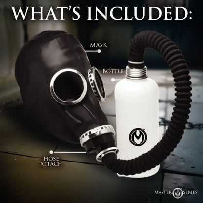 Bondage Degrading Mask Dark Inhaler Gas Mask with Bottle  Masks, Gags and Blindfolds