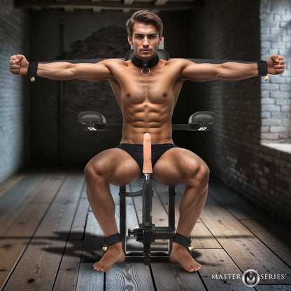 Bondage Furniture Enforcer BDSM Chair with Sex Machine  Dungeon Furniture and Accessories