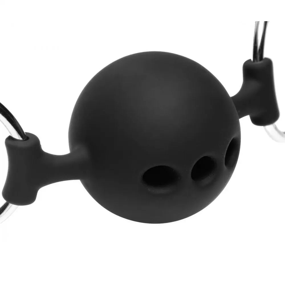 Bondage Gag Hinder Breathable Silicone Ball Gag with Nipple Clamps  Masks, Gags and Blindfolds