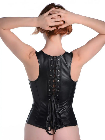 Bondage Lingerie Lace-up Corset and Thong - Large  Fetish Clothing and Lingerie