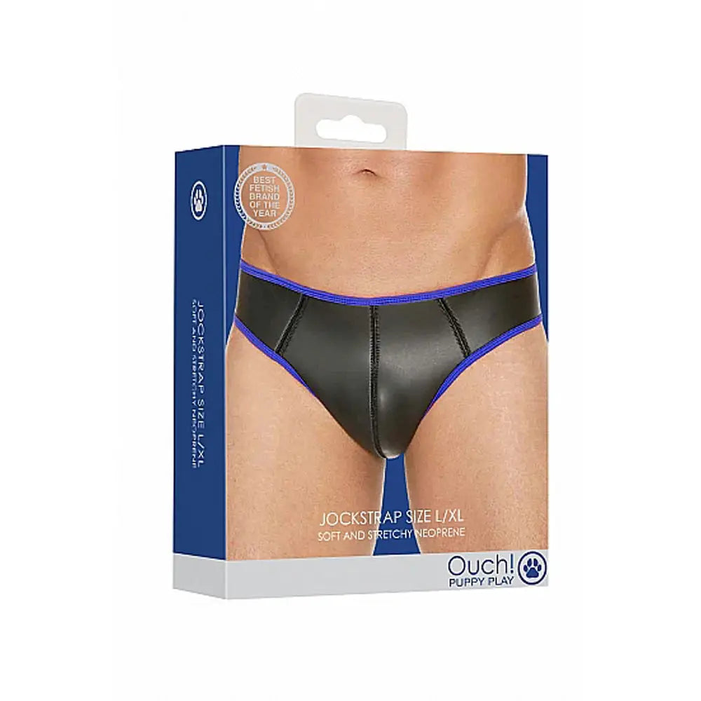 Bondage Pet Roleplay Puppy Play Neoprene Jockstrap Blue L/XL BDSM Puppy Play  BDSM Pet Play