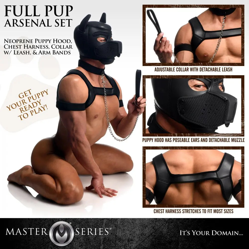 Bondage Puppy Play Full Pup Arsenal Set BDSM Pet Play  Bondage Kits